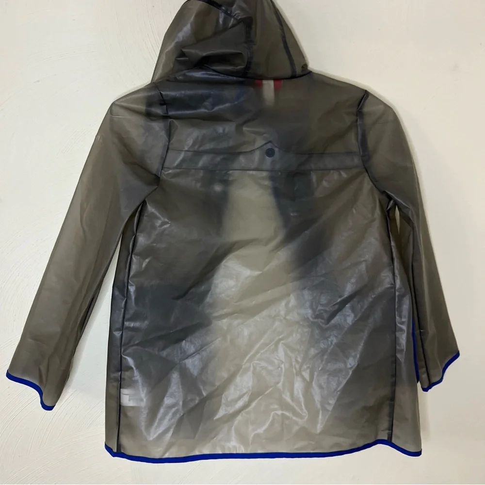 Hunter Kids Unisex Transparent Raincoat with Blue‎ Trim